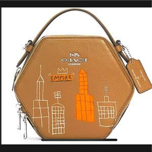BASQUIAT x COACH NEW YORK Limited Edition Leather Boxy Empire Crossbody